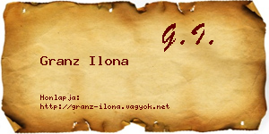 Granz Ilona névjegykártya