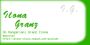 ilona granz business card